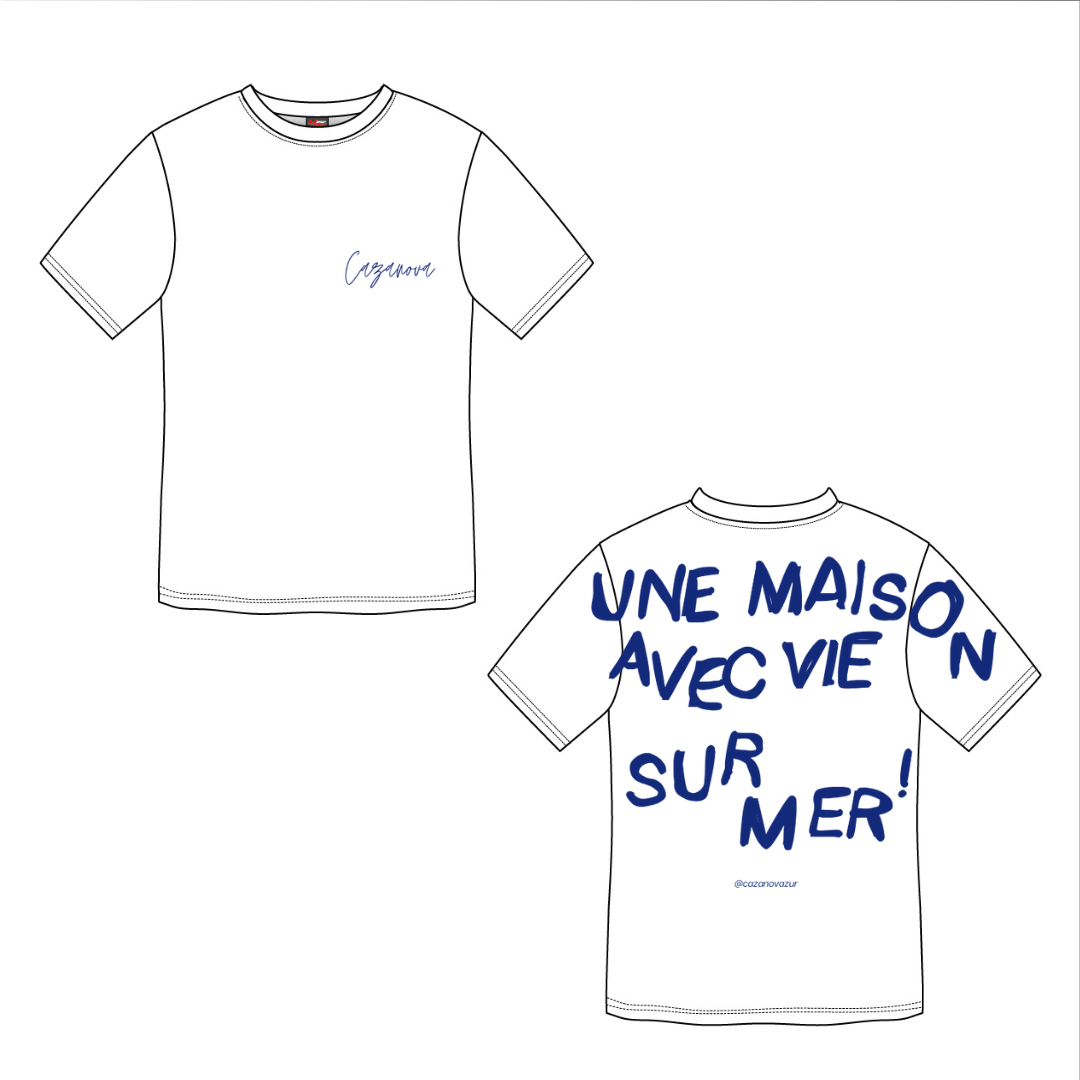 T-shirt Une maison avec vie sur mer